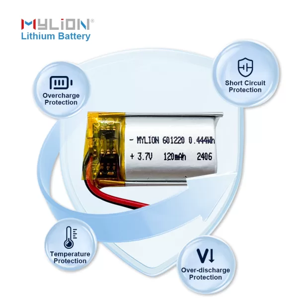 Precision 3.7V 120mAh LiPo Battery 601220 for Bluetooth and Smart Devices - Image 3