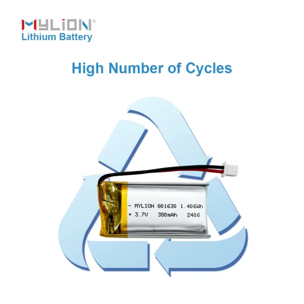Mylion Durable Lithium Polymer Battery 3.7V 380mAh with 600+ Cycles Life - Immagine 4