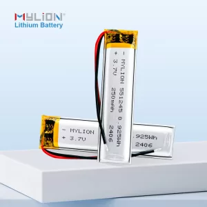 High Cycle Life 3.7V 250mAh Rechargeable Polymer Battery for Wearables