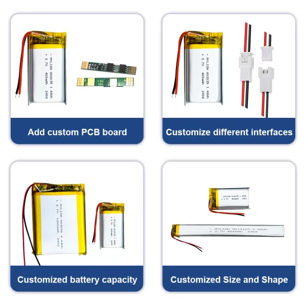 Mylion 602035 3.7V 400mAh LiPo Battery High Cycle Life with Safety Protection - Imagen 5