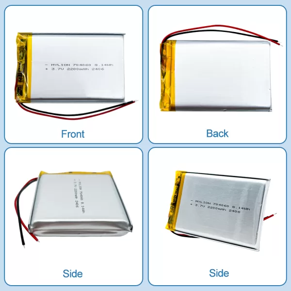 Powerful 3.7V 2200mAh LiPo Battery 704060 for High-Demand Consumer Devices - Image 4