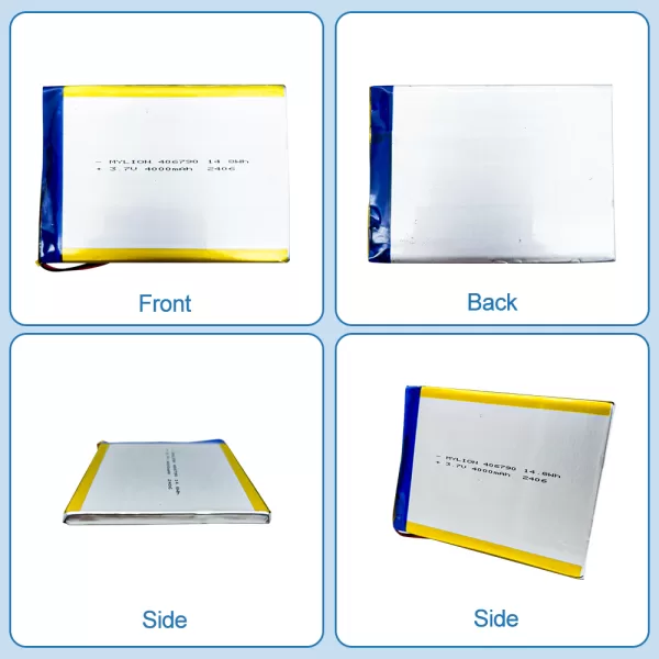 Lithium Polymer Battery 3.7V 4000mAh Model 406790 - Immagine 4
