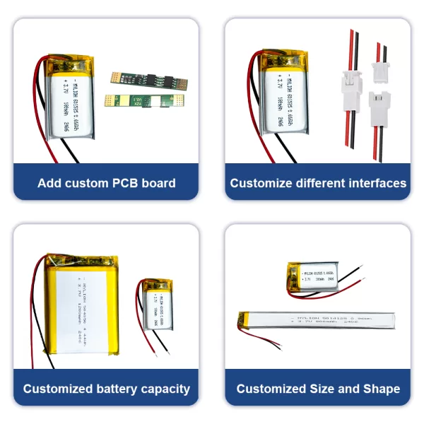 Slim Silver 601525 3.7V 180mAh LiPo Battery for Compact Bluetooth Devices - Imagen 5