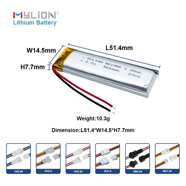 3.7V 500mAh 8013505