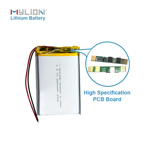 Powerful 3.7V 2200mAh LiPo Battery 704060 for High-Demand Consumer Devices - Image 5