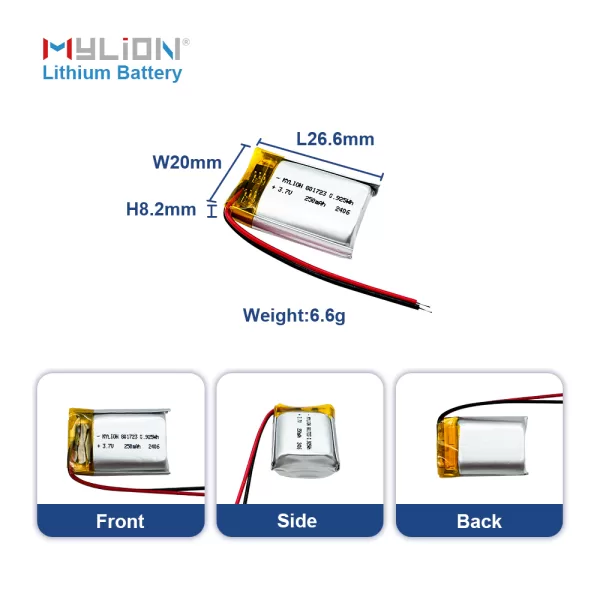 Mini 3.7V 250mAh LiPo Battery for Smart Wearables and Portable Electronics - Image 7
