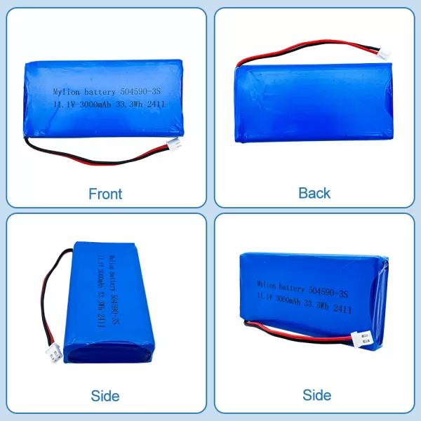 High-Performance 11.1V 3000mAh Lithium Polymer Battery | Blue PVC Case | Ideal for Bluetooth & Consumer Electronics - Immagine 5
