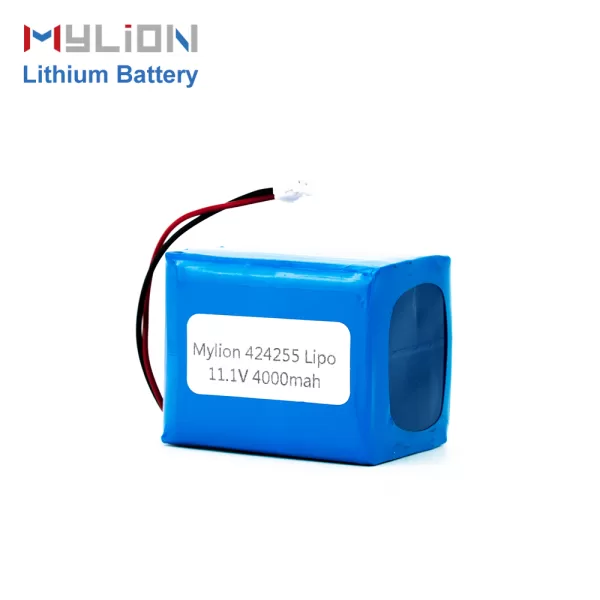 Mylion 11.1V 4000mAh Lithium Polymer Battery Blue PVC Case Ideal for Bluetooth and Consumer Electronics - Immagine 5