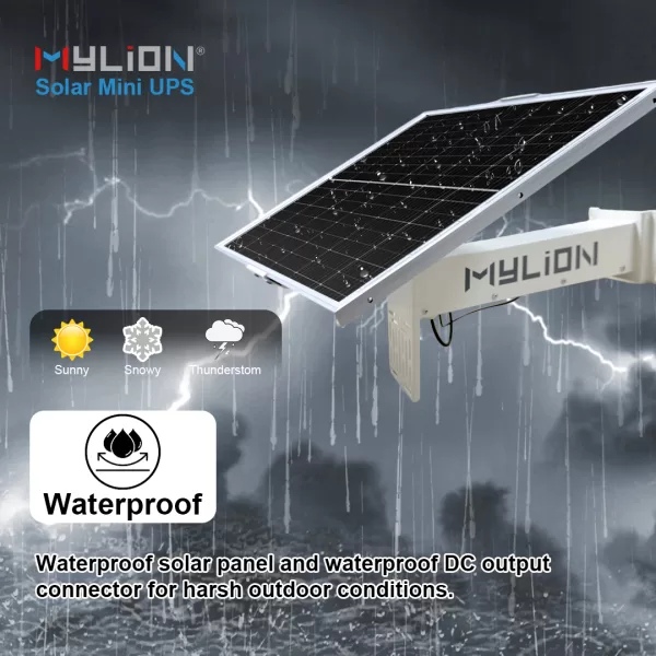 40W Solar Mini UPS Kit with 102.4Wh LiFePO4 Battery MPPT Fast Charging 12V DC Backup for CCTV Routers Gateways and IoT Devices - Image 3