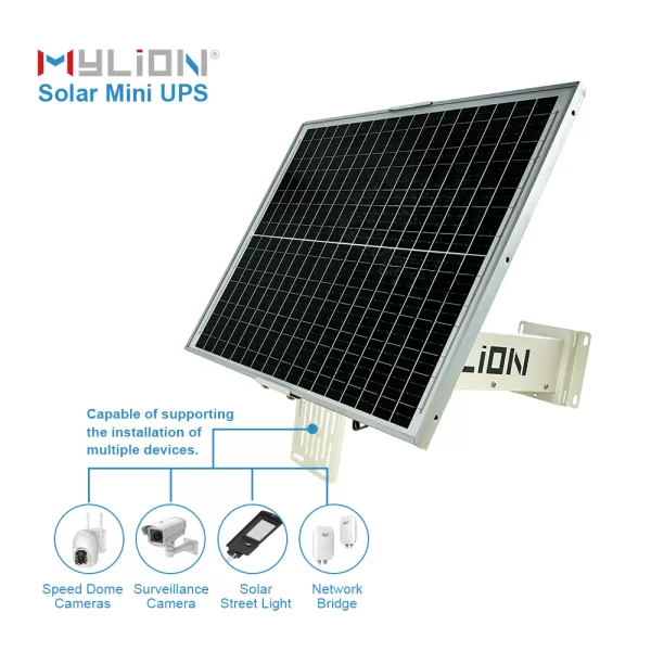 40W Solar Mini UPS Kit with 102.4Wh LiFePO4 Battery MPPT Fast Charging 12V DC Backup for CCTV Routers Gateways and IoT Devices - Image 4